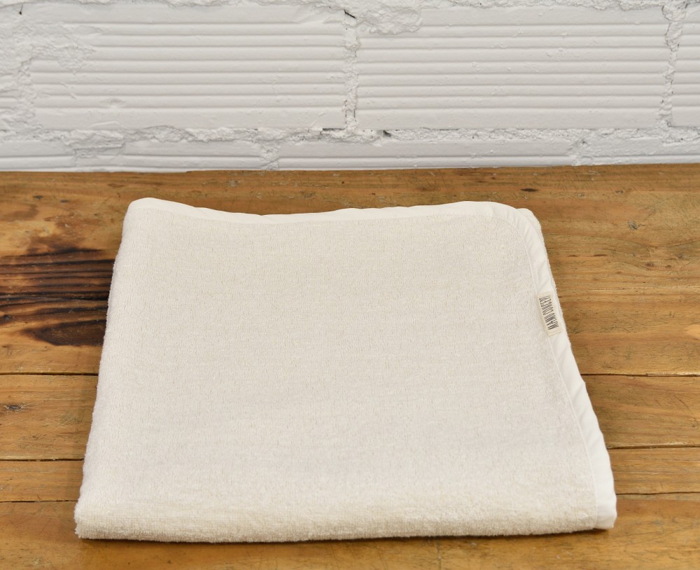 Lniany ręcznik - kremowy duży